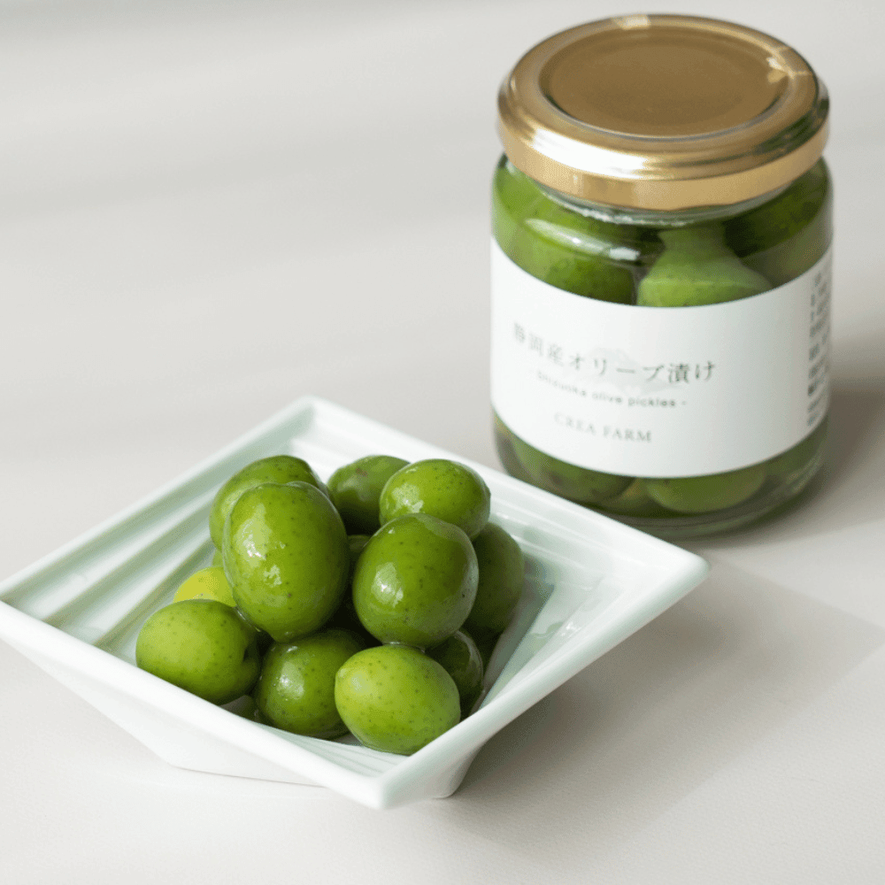 静岡産 オリーブ漬け 60g（びんタイプ） | crea farm オンライン