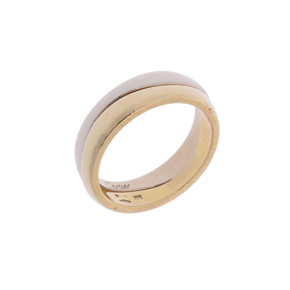 カルティエ ラブミー リング #50 シルバー K18イエローゴールド YG/K18