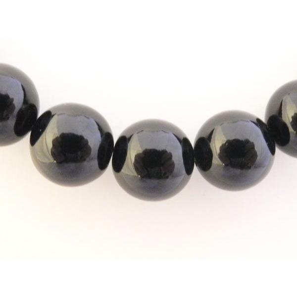 黒珊瑚 ネックレス 12mm玉 内径46cm ブラックコーラル パワーストーン