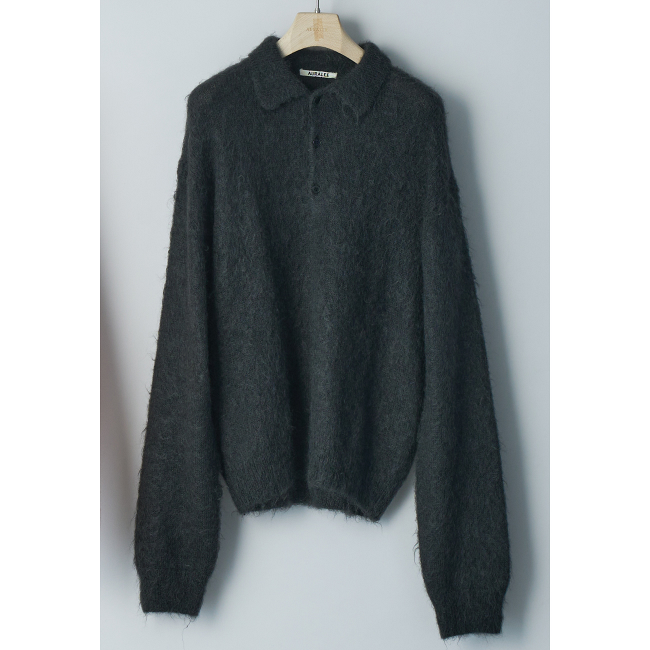 AURALEE / オーラリー | BRUSHED SUPER KID MOHAIR KNIT POLO (メンズ