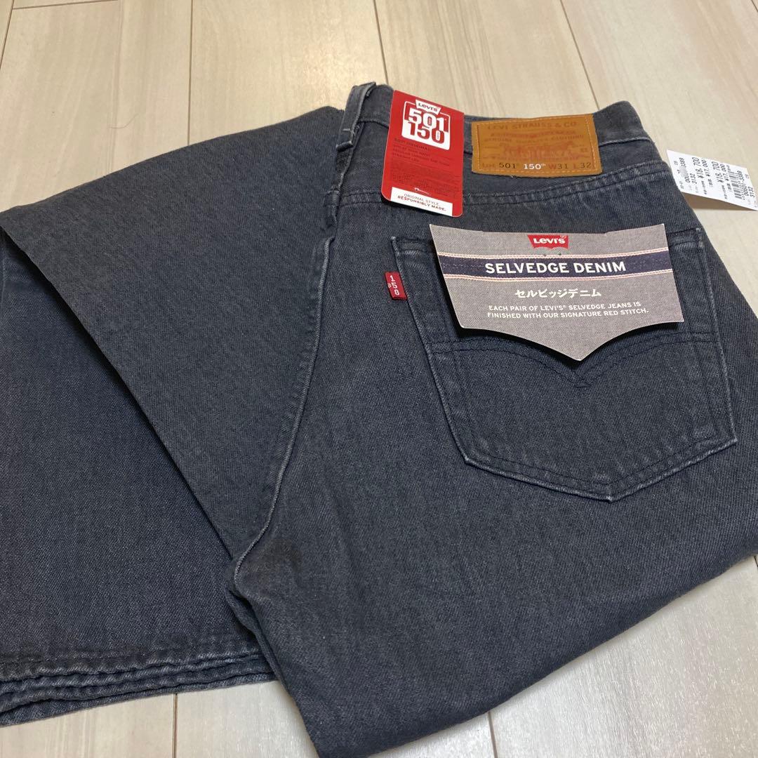新品未使用LEVI'S 501 セルビッジデニム ブラック Levi's（リーバイス） 501 セルビッジデニム ブラックデニム 赤耳