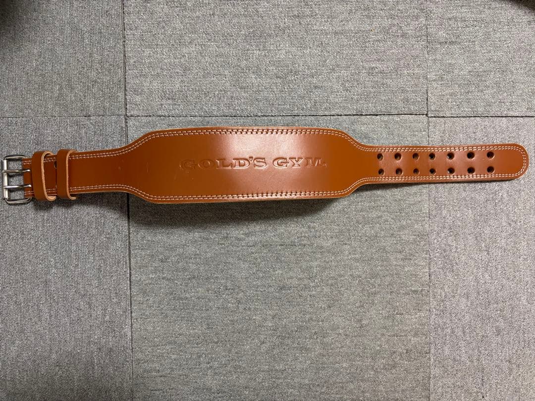 【美品】ゴールドジム(GOLD`S GYM) プロレザーベルト サイズ S プロレザーベルト GOLD'S GYM_G ゴードジムギア 筋トレ トレーニング